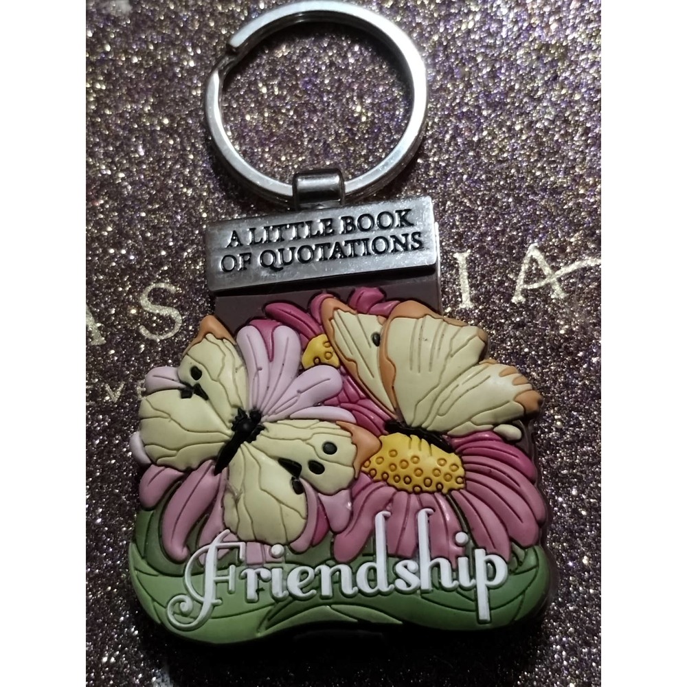 Inspirational quotations vintage keychain